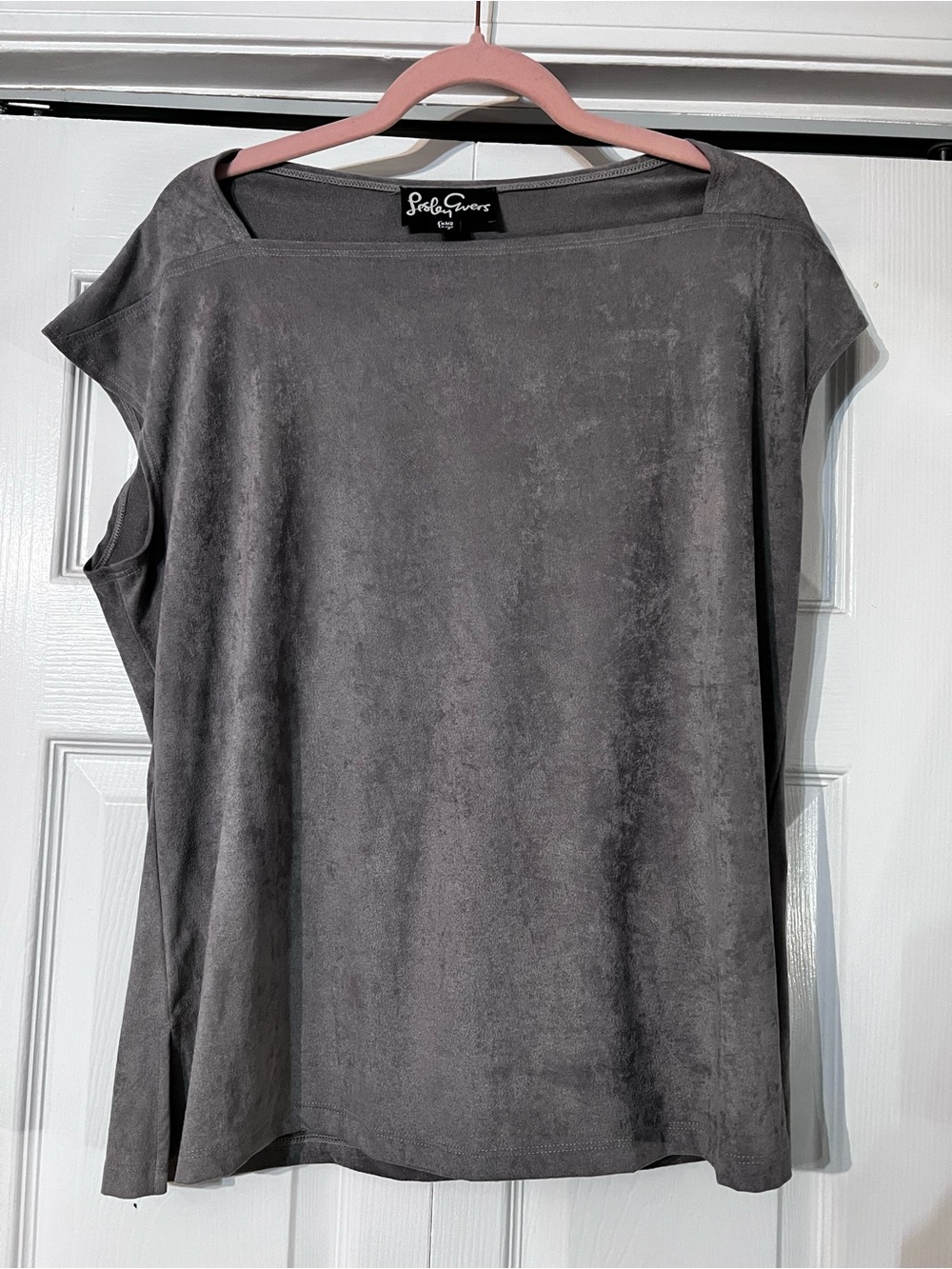 Lesley Evers Faux Suede Top (Archive Color and Design)